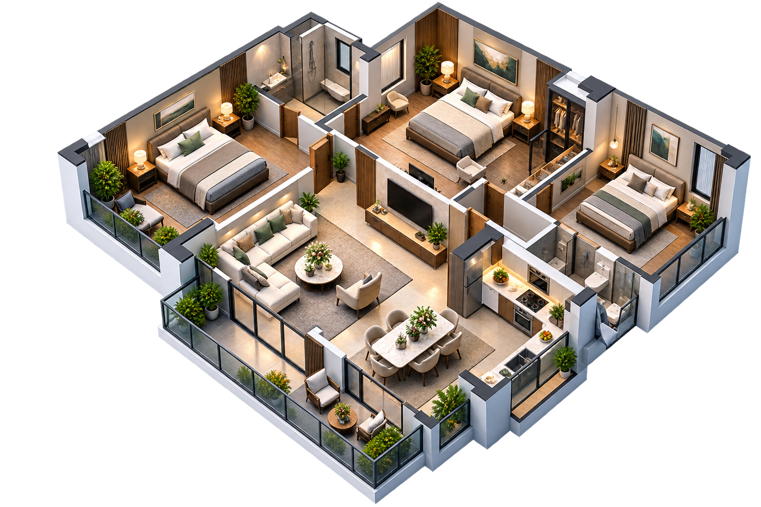 3D interior floor plan design